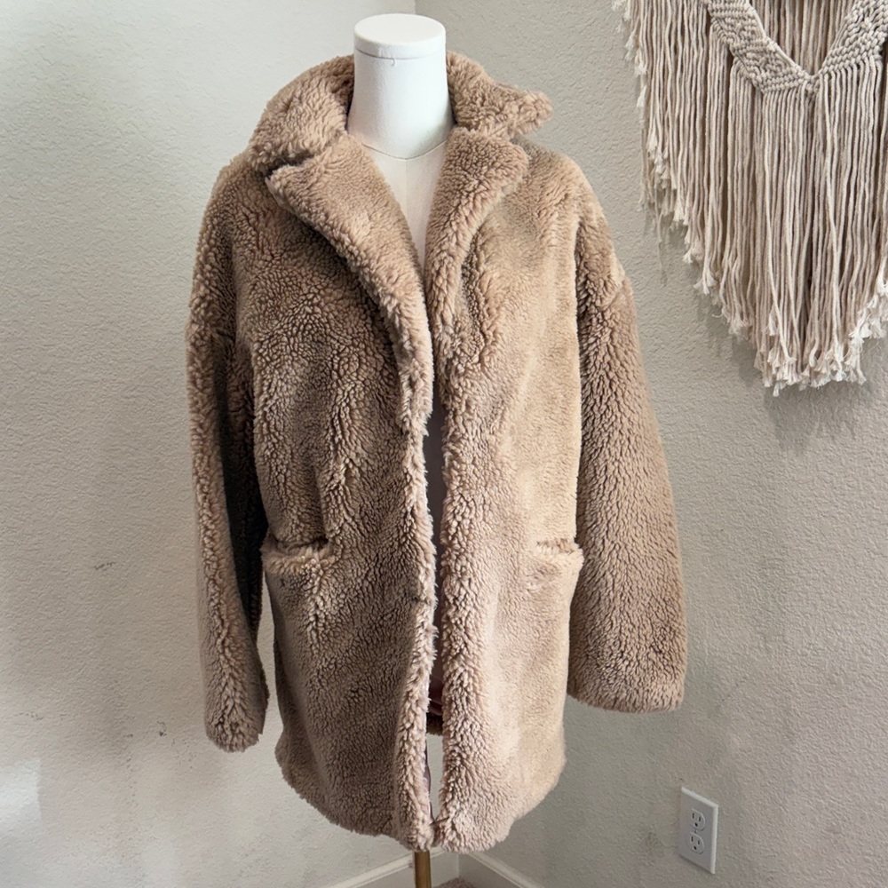 Topshop Tan Teddy Jacket